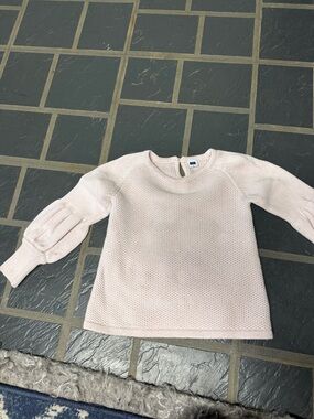 Janie and Jack Pale Pink Waffle-Knit Sweater